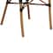 Flash Furniture Marseille French Bistro Stacking Chair w/Arms, Black Textilene and Bamboo Print Aluminum Frame, 2PK 2-SDA-ADS642108-BK-NAT-GG - alternate 4